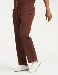 Essential Multi-Pocket Scrub Pants - Cocoa