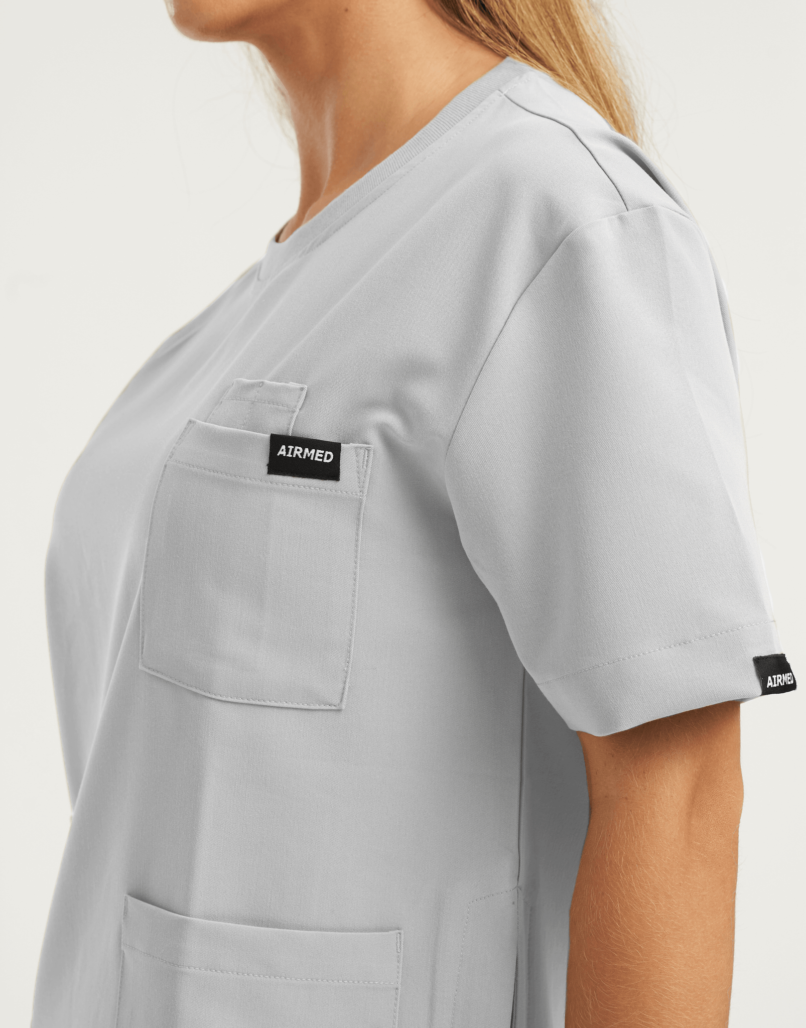 Essential Crewneck Scrub Top - Tail Light