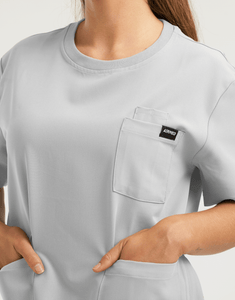 Essential Crewneck Scrub Top - Tail Light