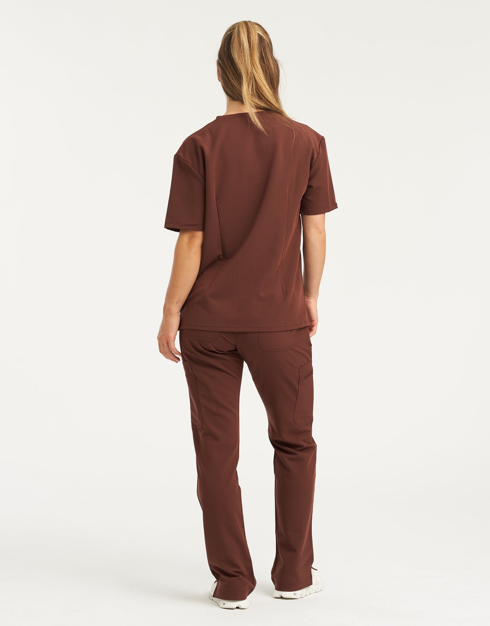 Essential Multi-Pocket Scrub Pants - Cocoa