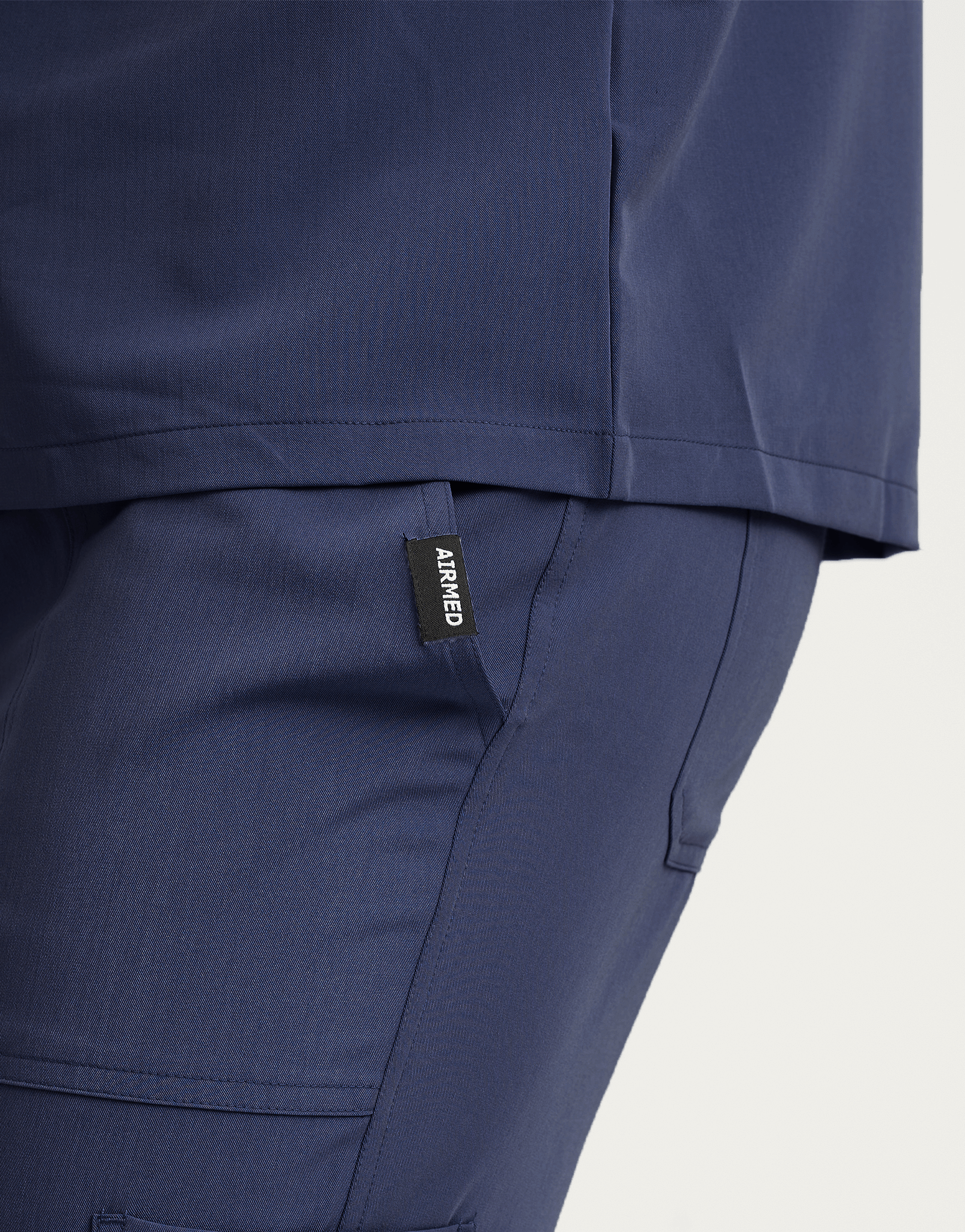 Essential V Neck Scrub Top - True Navy