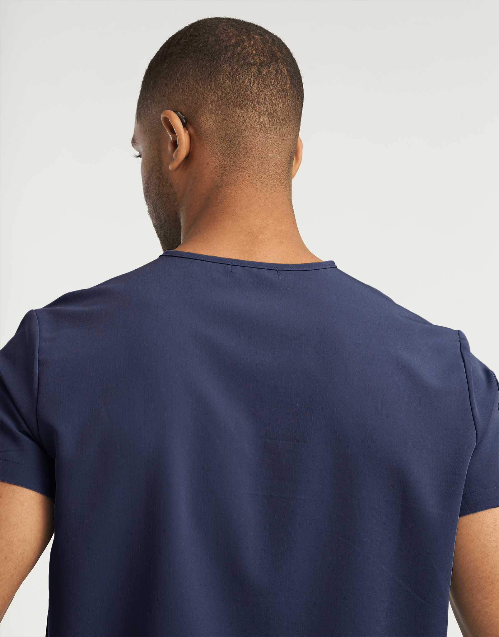 Essential V Neck Scrub Top - True Navy