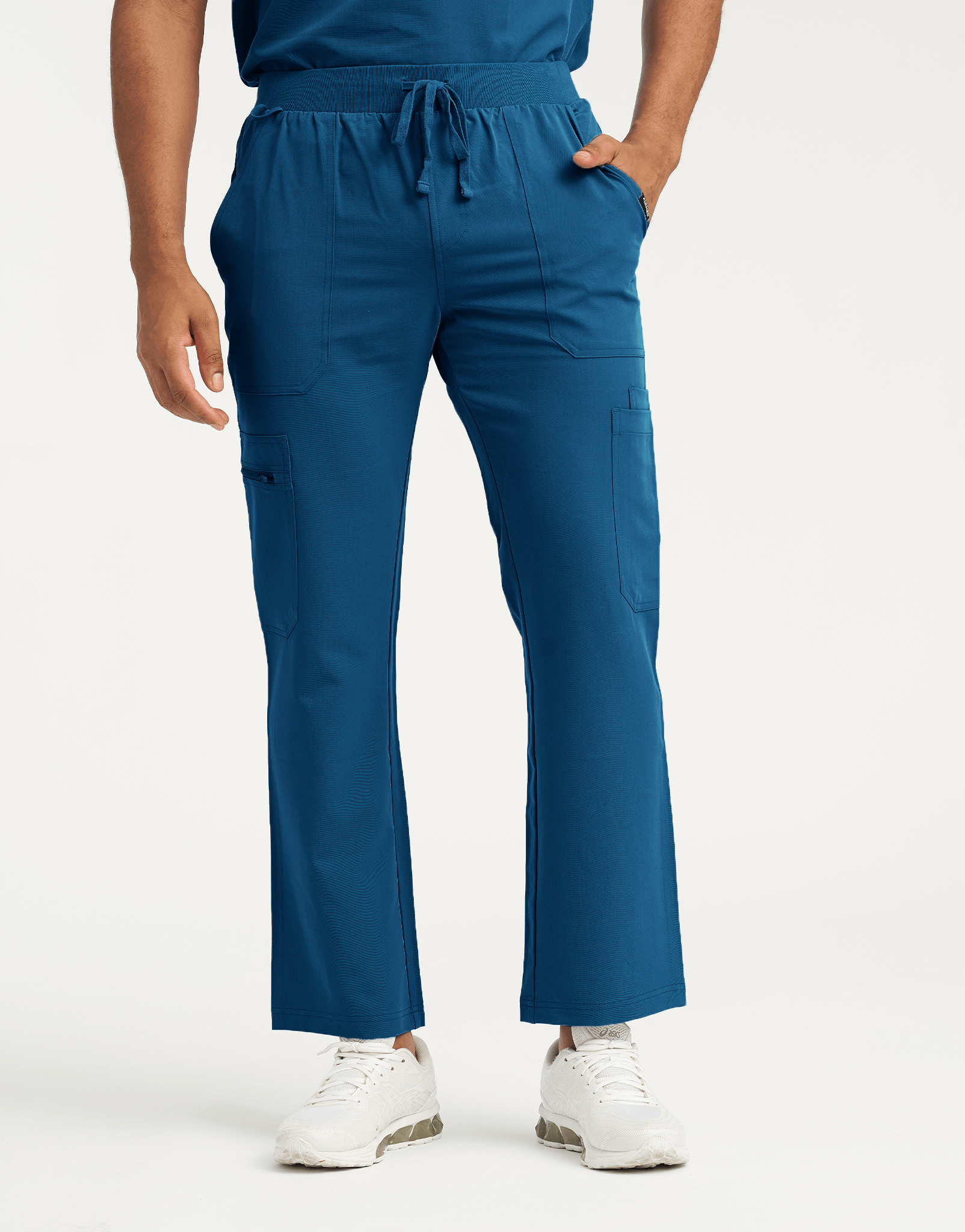 Essential Multi-Pocket Scrub Pants - Gibraltar Blue