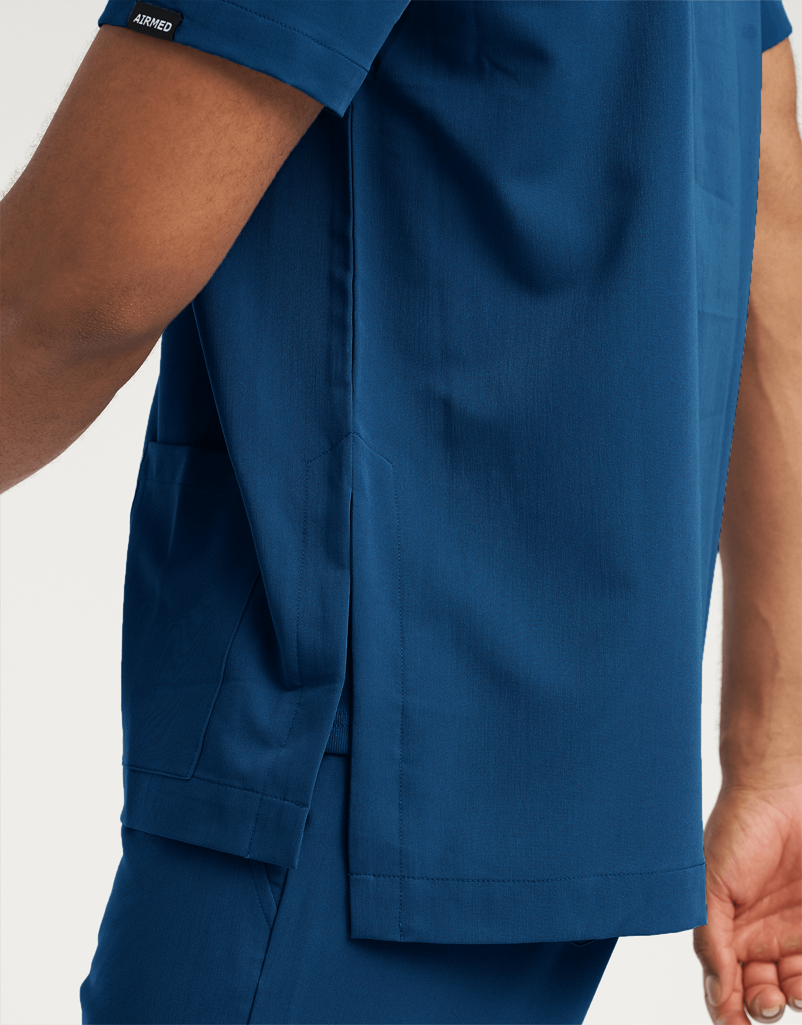 Essential Crewneck Scrub Top - Gibraltar Blue