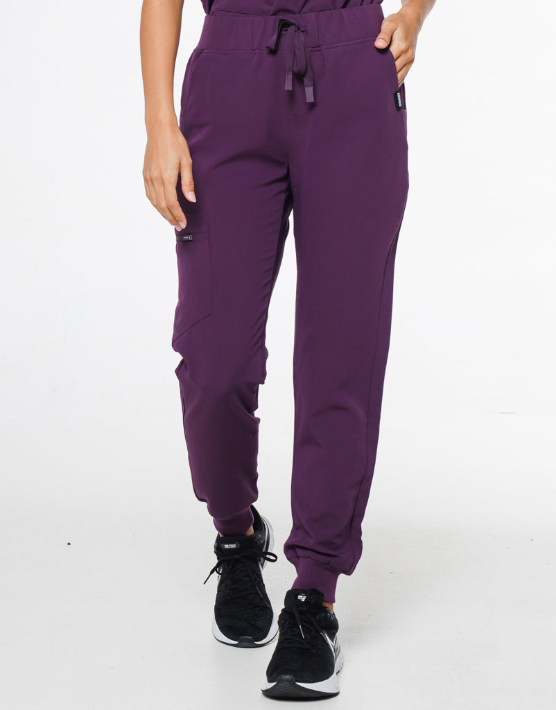 Signature Jogger Pants -  Eggplant