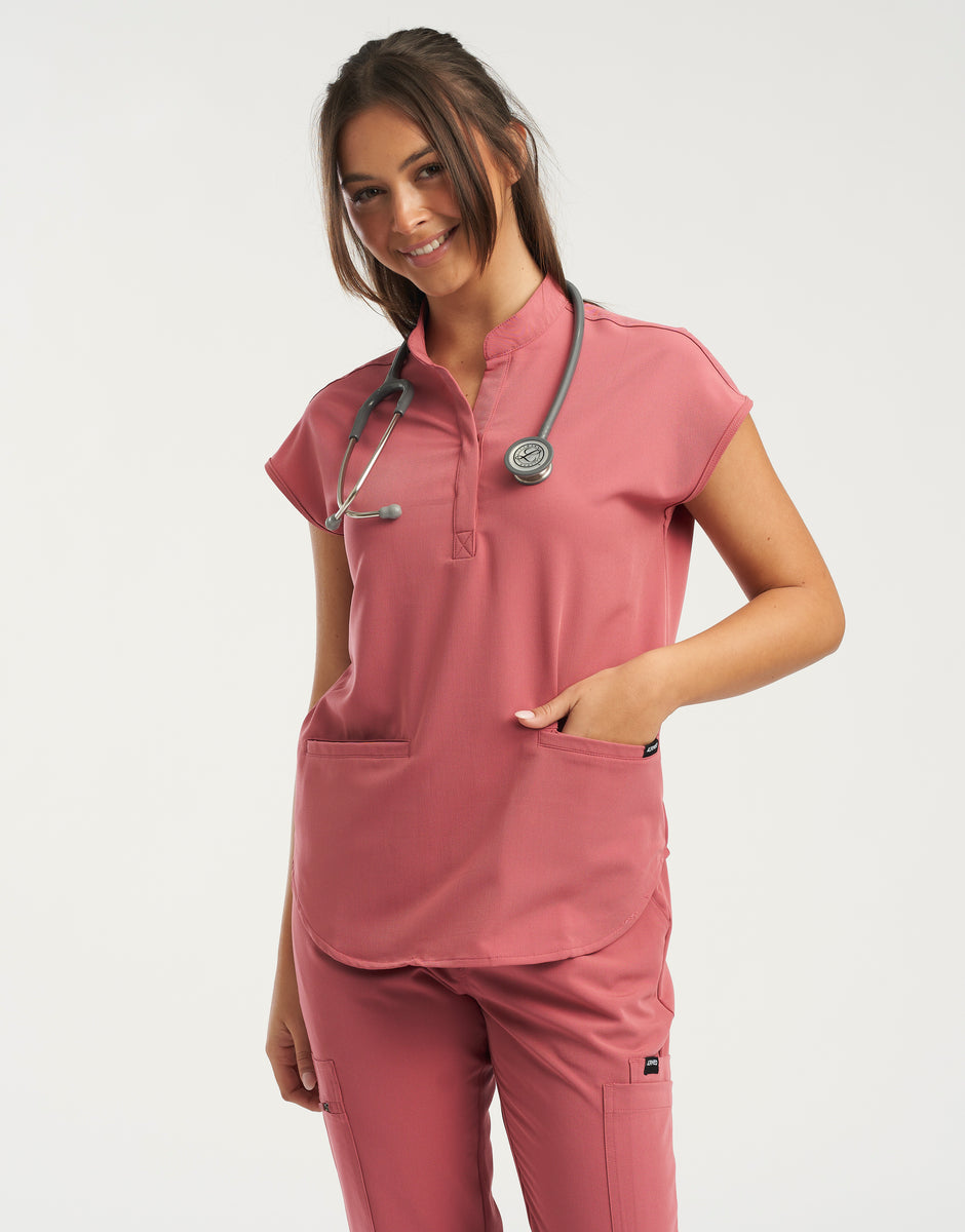Apollo Scrub Top - Mauvewood – Airmed Scrubs