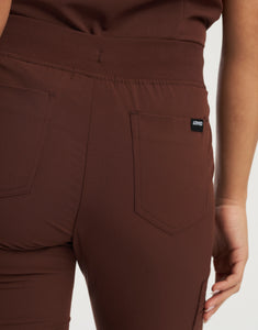 Essential Flare Scrub Pants - Cocoa