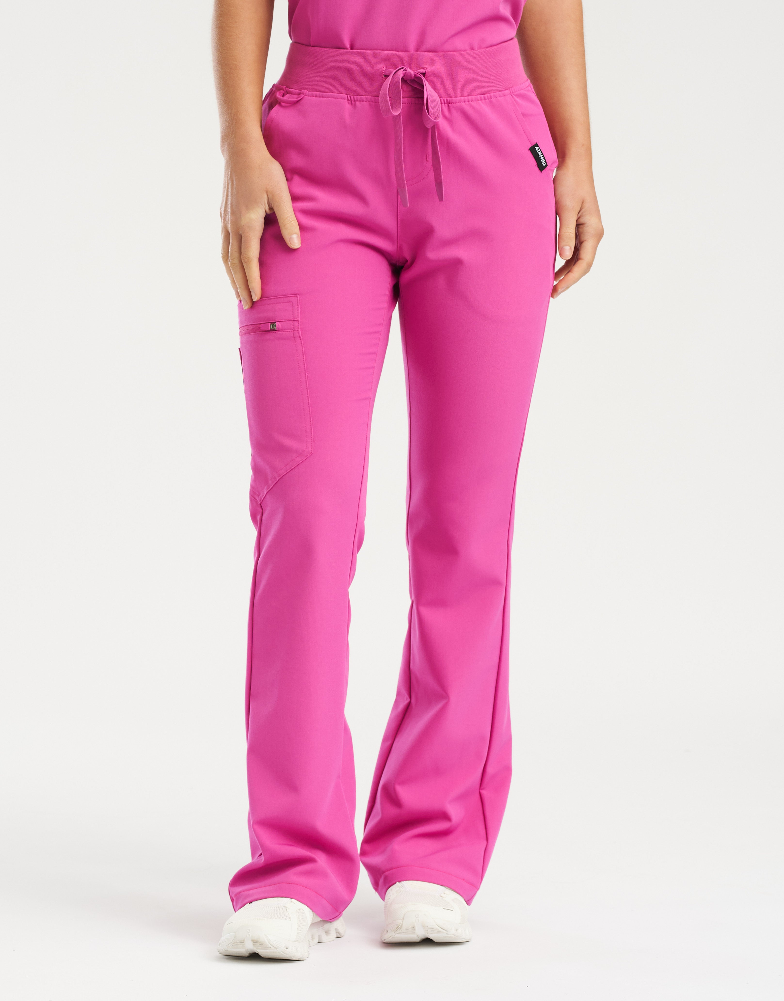 Essential Flare Scrub Pants - Just Pink