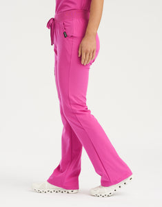 Essential Flare Scrub Pants - Just Pink