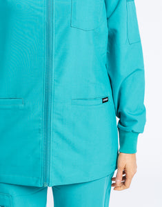 Scrub Jacket Zip Up - Sydney Teal