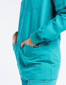 Scrub Jacket Zip Up - Sydney Teal