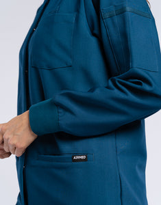 Scrub Jacket Button Up - Gibraltar Blue