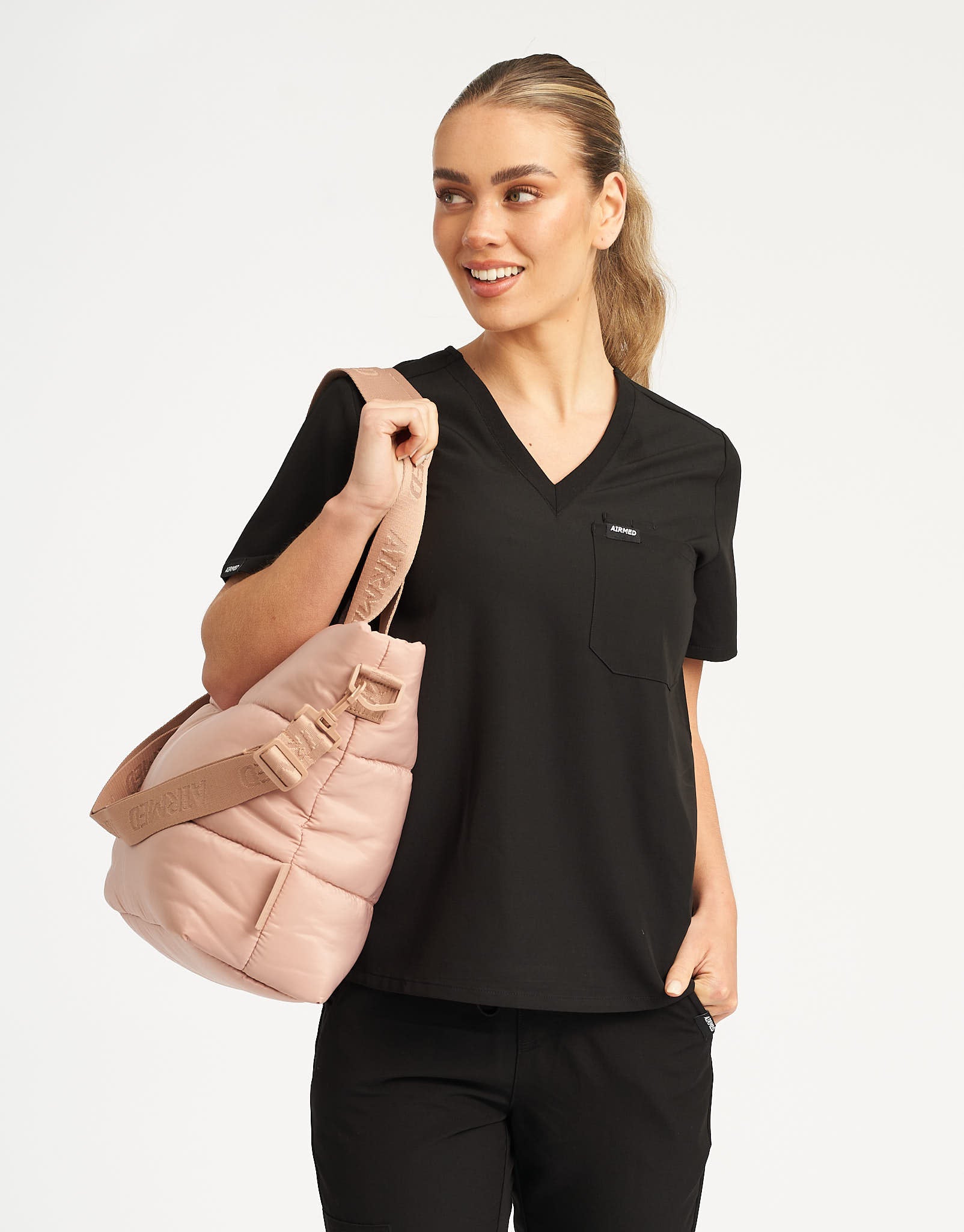 Essential Puffer Tote Bag - Blush Pink