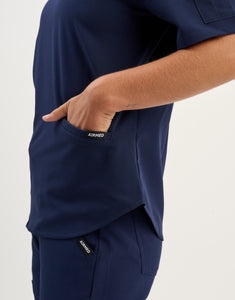 Aspire V Neck Scrub Top - True Navy