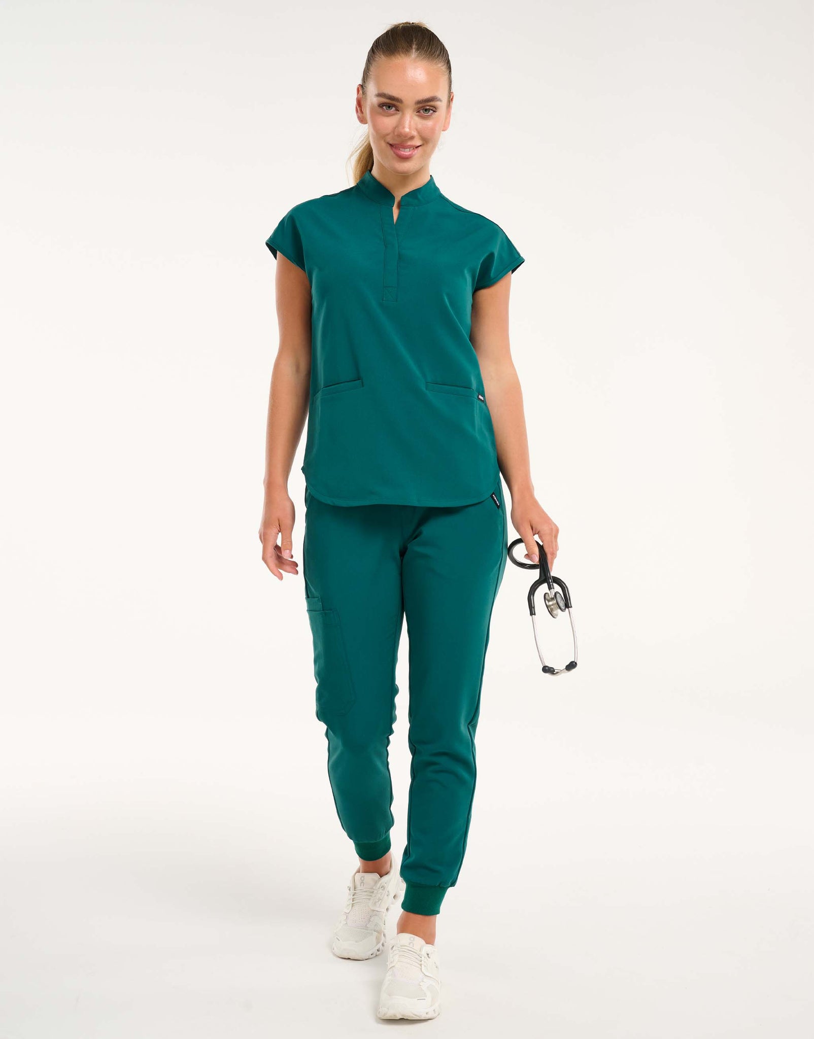 Apollo Scrub Top - Harbour Green