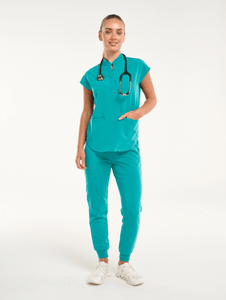 Apollo Scrub Top - Sydney Teal