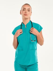 Apollo Scrub Top - Sydney Teal