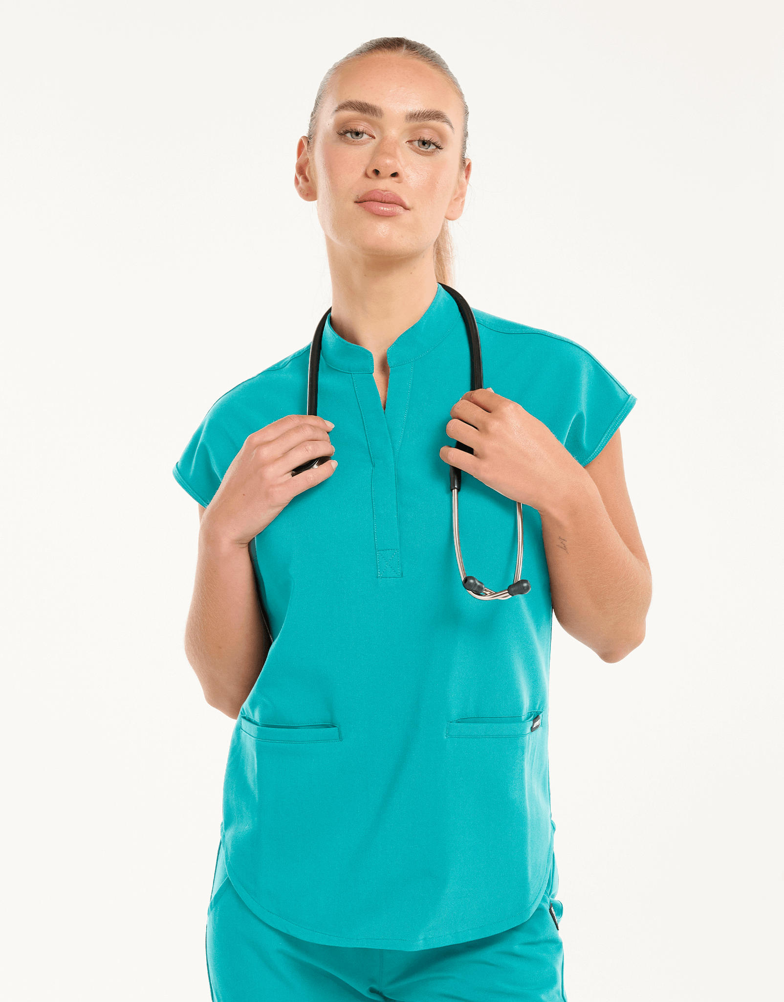 Apollo Scrub Top - Sydney Teal