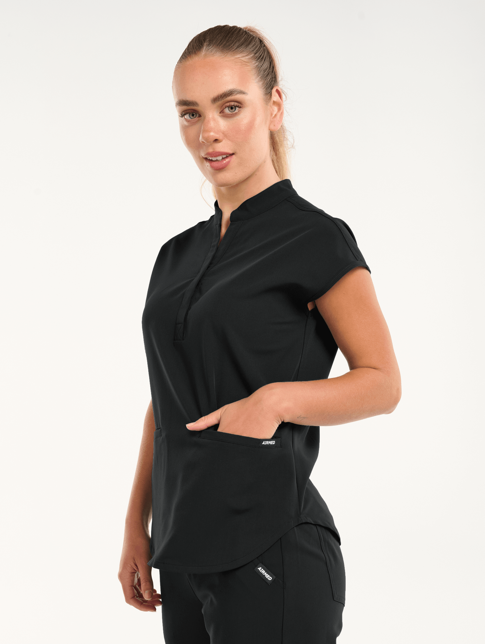 Apollo Scrub Top - Black