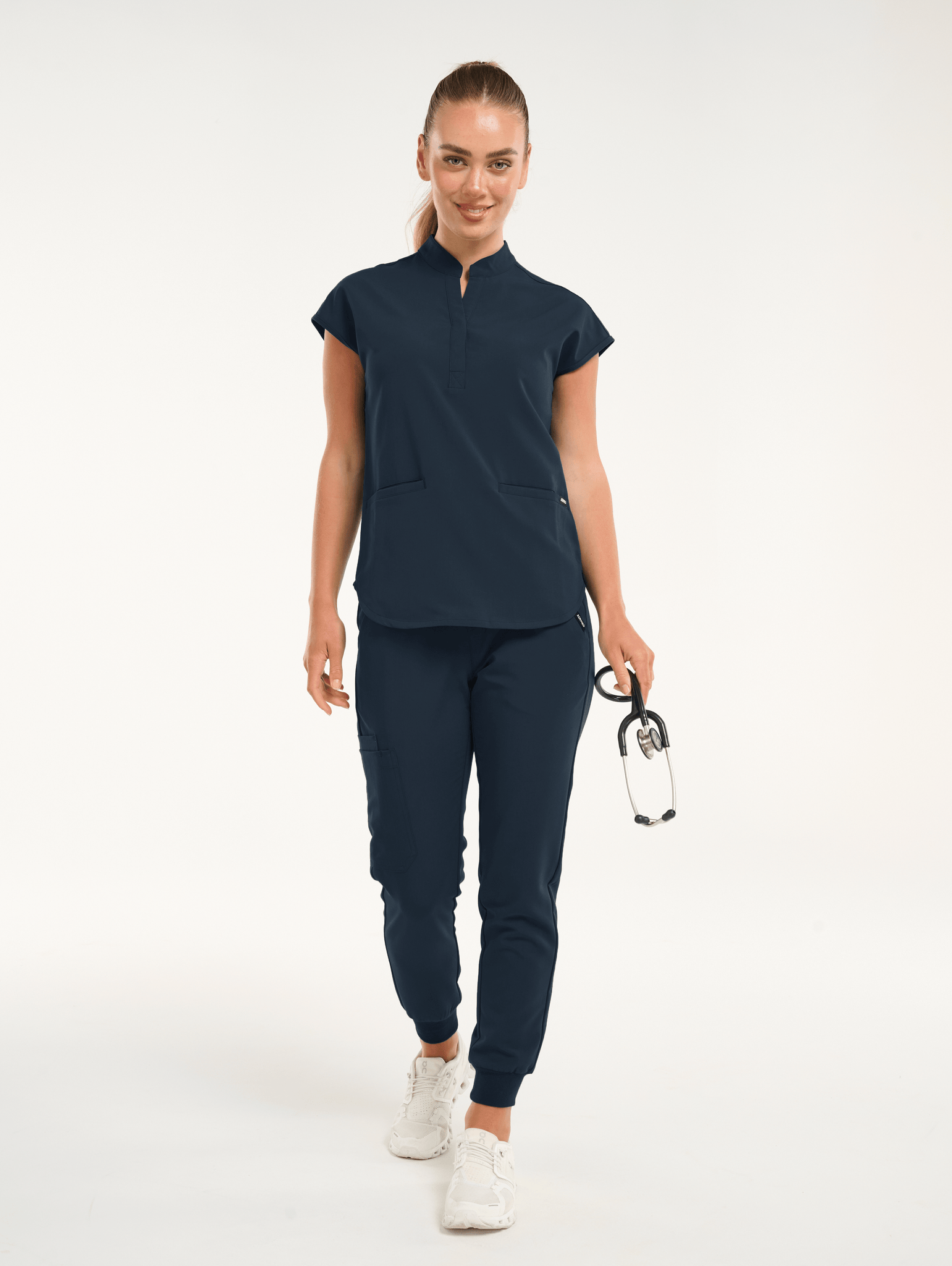 Apollo Scrub Top - Midnight Navy