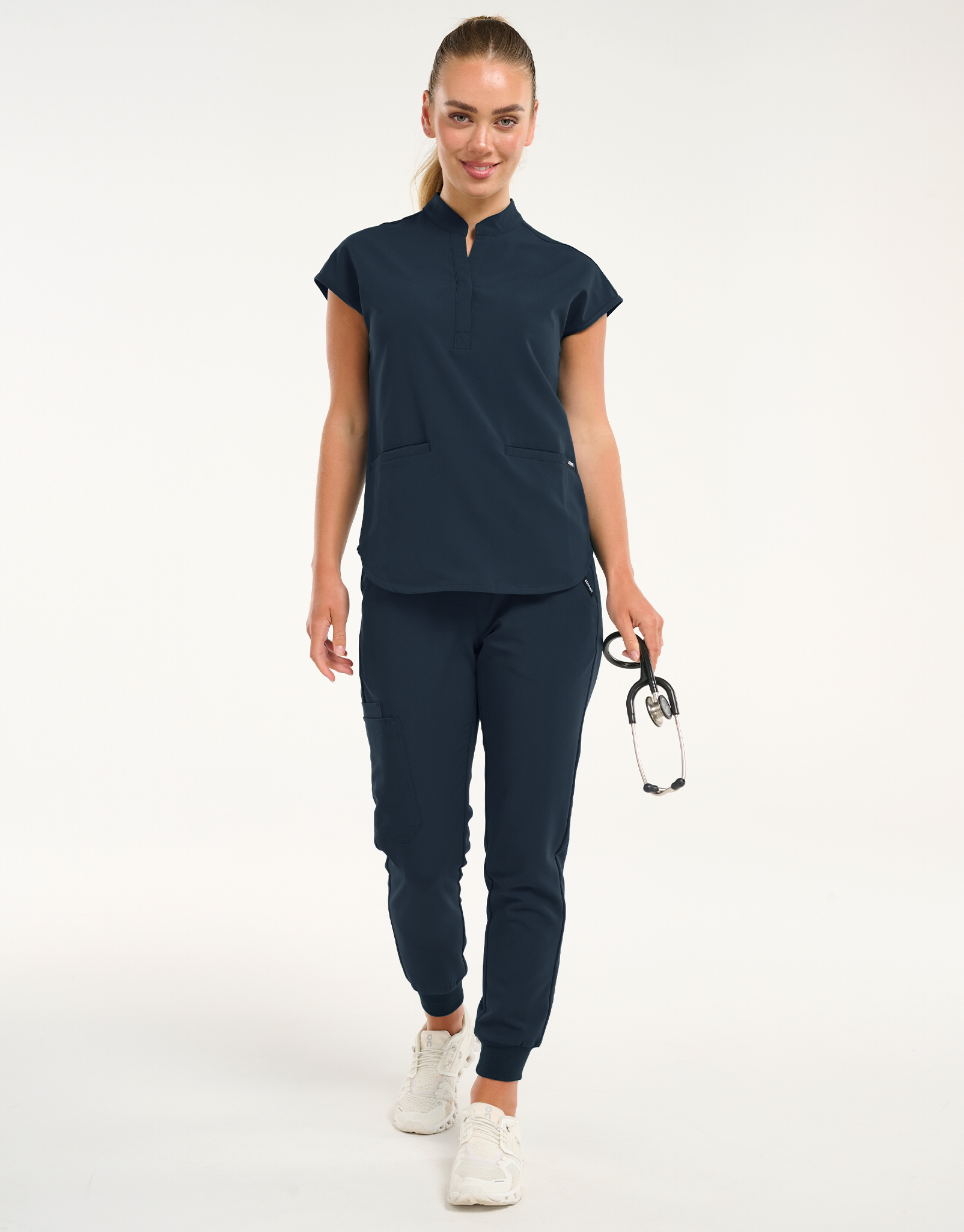 Apollo Scrub Top - Midnight Navy