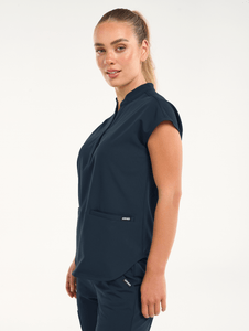 Apollo Scrub Top - Midnight Navy