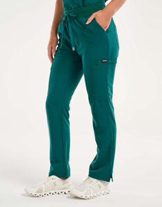 Essential Multi-Pocket Scrub Pants - Harbour Green