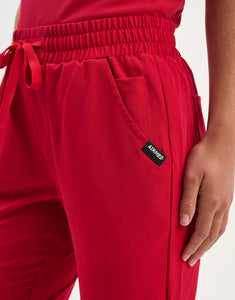 Aspire Jogger Scrub Pants - Cherry Red