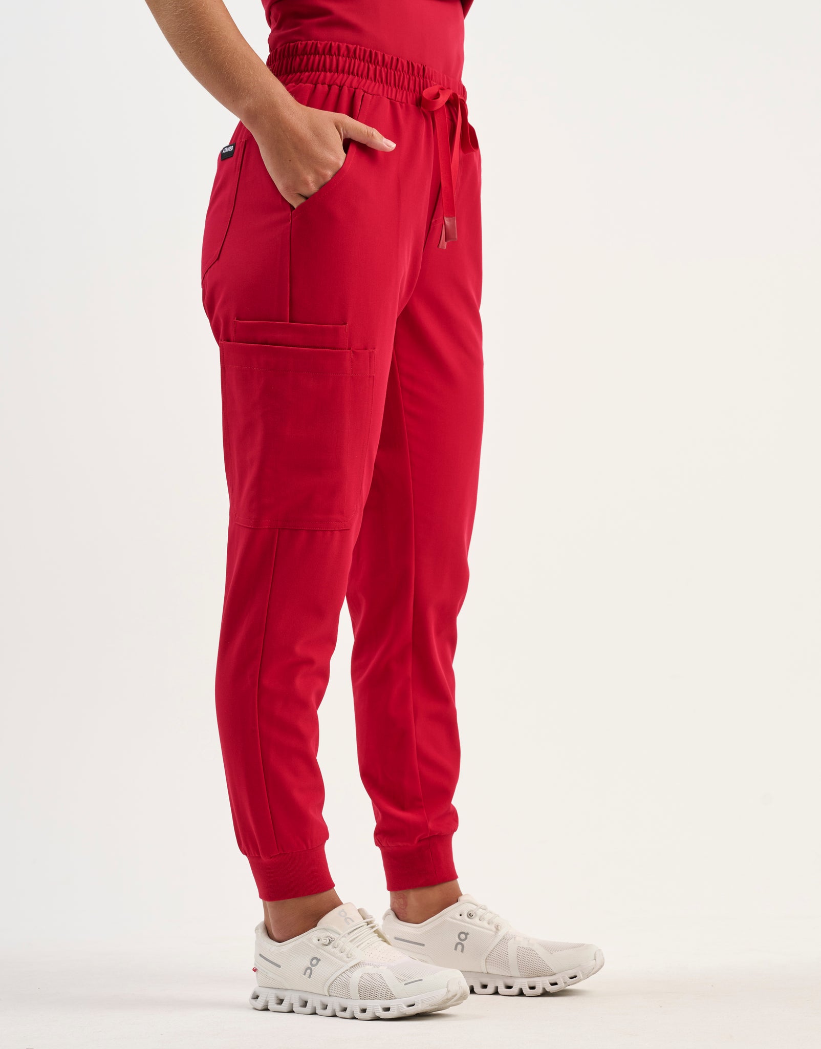 Aspire Jogger Scrub Pants - Cherry Red