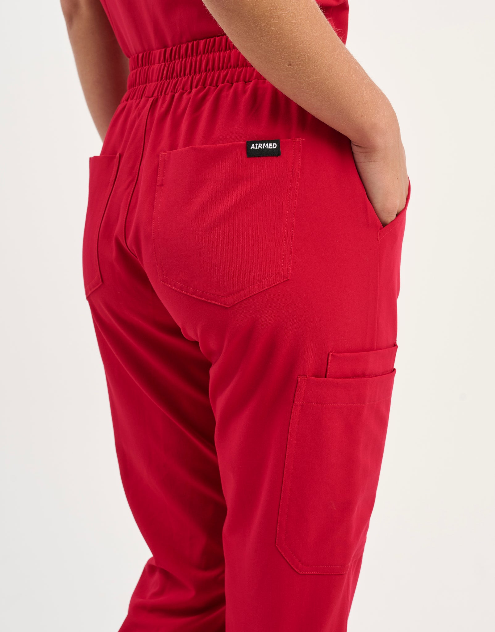 Aspire Jogger Scrub Pants - Cherry Red