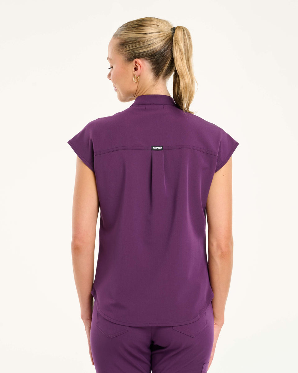 Apollo Scrub Top in Just Purple | Airmed Scrubs