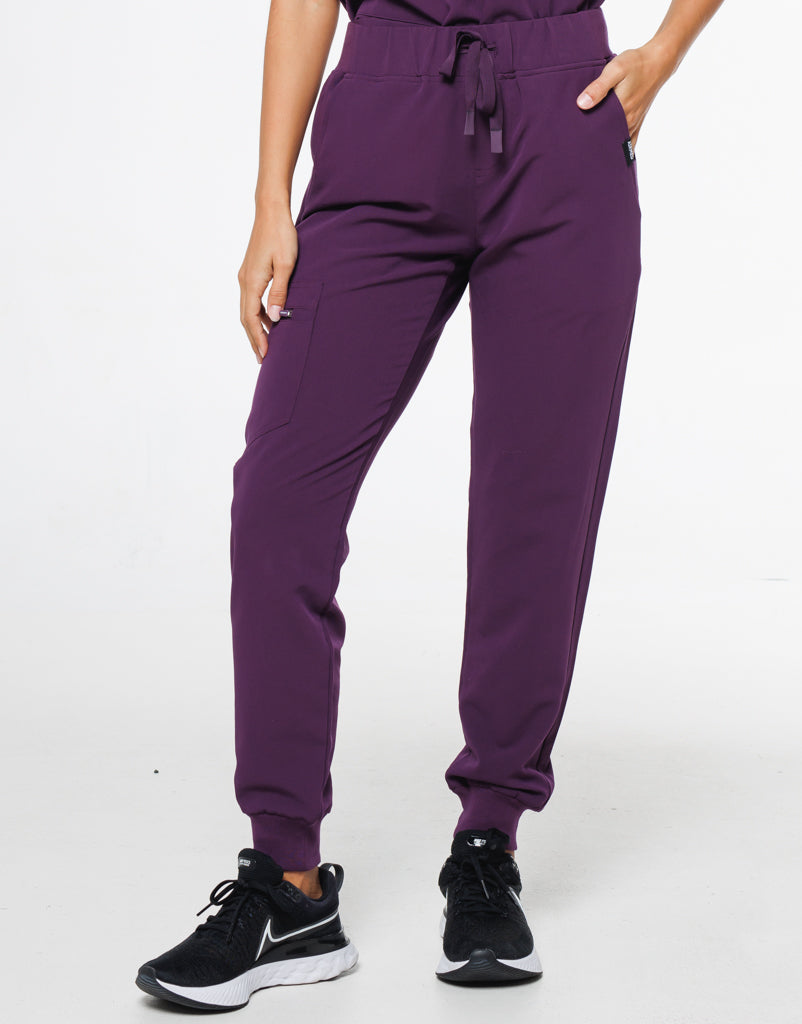 Signature Jogger Pants -  Eggplant