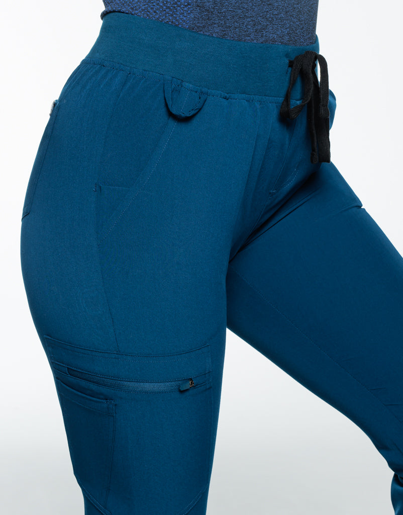 Essential Flare Scrub Pants - Gibraltar Blue