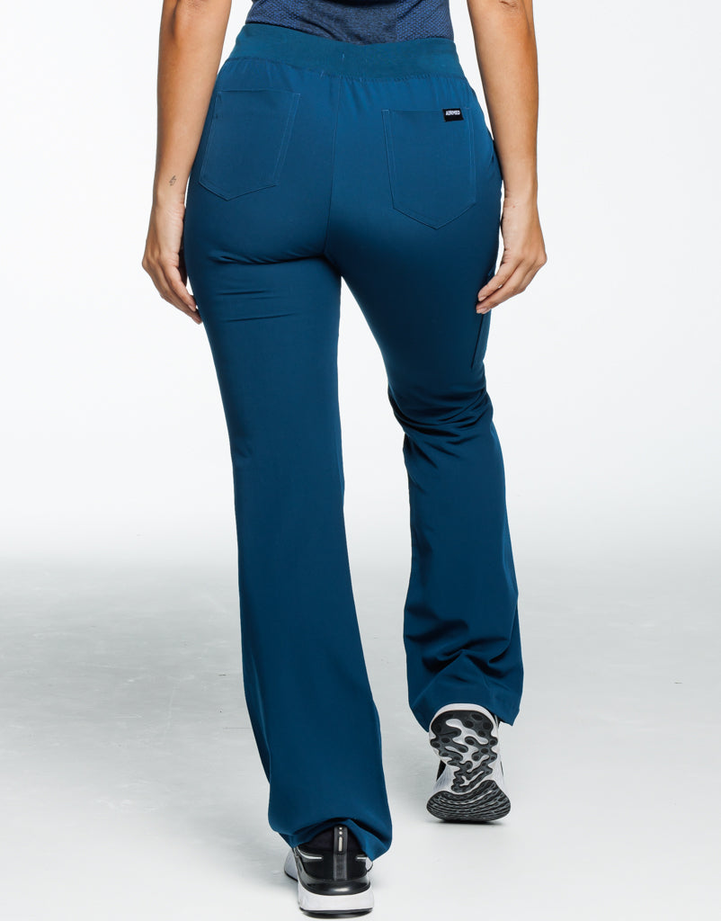 Essential Flare Scrub Pants - Gibraltar Blue