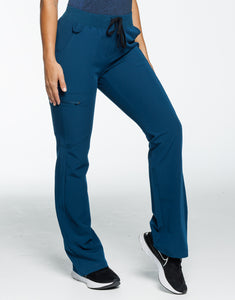 Essential Flare Scrub Pants - Gibraltar Blue