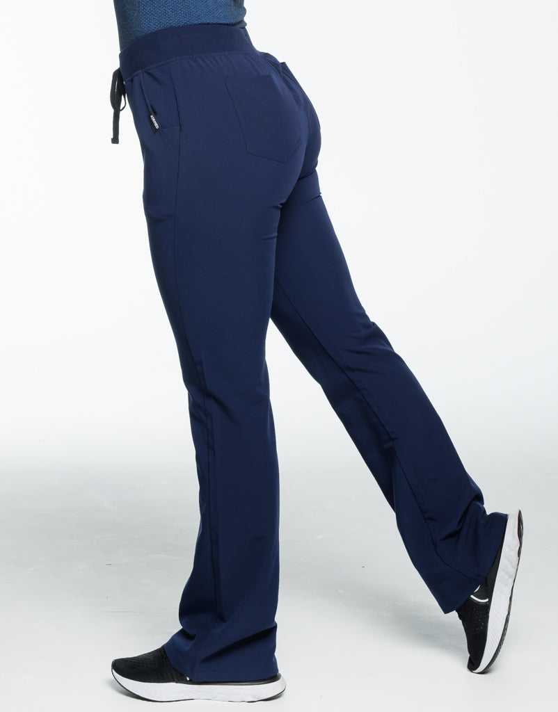 Essential Flare Scrub Pants - True Navy