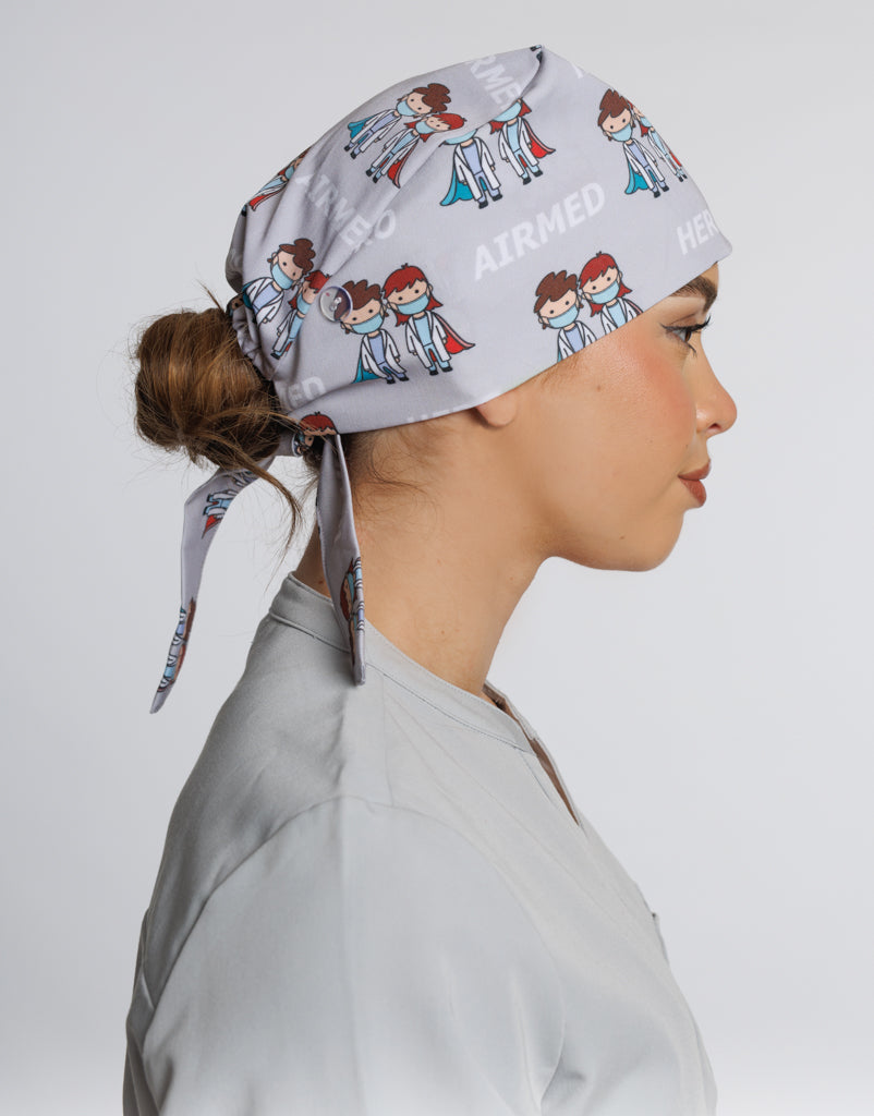 Hero Print Scrub Cap