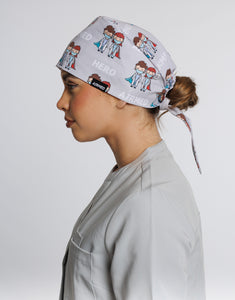 Hero Print Scrub Cap