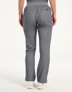 Essential Multi-Pocket Scrub Pants - Heather Grey