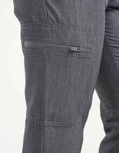Essential Multi-Pocket Scrub Pants - Heather Grey