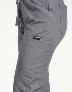 Essential Multi-Pocket Scrub Pants - Heather Grey