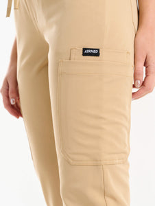 Essential Multi-Pocket Scrub Pants - Warm Sand