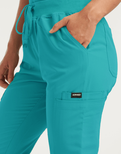 Essential Multi-Pocket Scrub Pants - Sydney Teal