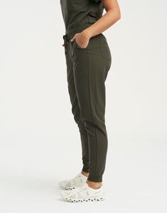 Essential Jogger Scrub Pants - Khaki Green