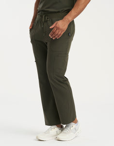 Essential Multi-Pocket Scrub Pants - Khaki Green