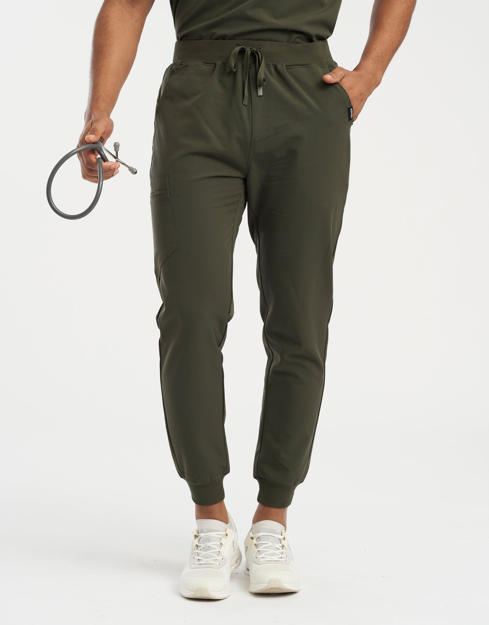 Essential Jogger Scrub Pants - Khaki Green