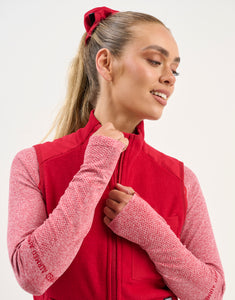 Essential Fleece Vest - Cherry Red