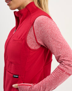 Essential Fleece Vest - Cherry Red