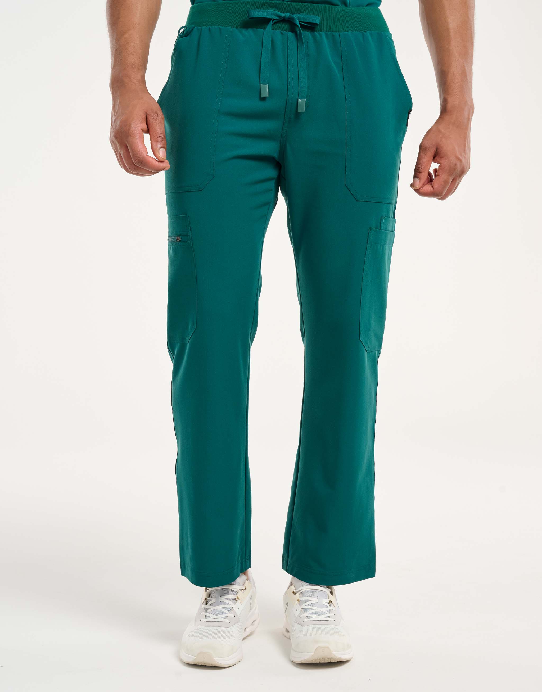 Essential Multi-Pocket Scrub Pants - Harbour Green