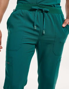 Essential Multi-Pocket Scrub Pants - Harbour Green